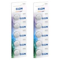 10 Bateria Moeda Botão Blister Litio Lithium 3v Pilha Elgin Cr2025
