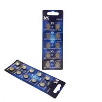 10 Baterias Alcalinas Maxmidia 1.5V (AG10, LR1130, 389, 189, LR54) - Cartela