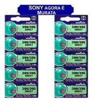 10 Baterias Sony 399/395 Sr927sw Ag7 Relógio Brinquedos Lupa