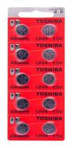 10 Baterias Toshiba Lr44 A76 Ag13 Japonesa Relógio Brinquedo