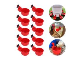 10 Bebedouro Automático Para Todas As Aves Vermelho BAG10
