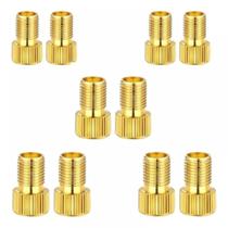 10 Bico Adaptador Válvula Presta Câmara Ar Fino P Grosso 10 Bico Adaptador Válvula Presta Câmara Ar Fino P Grosso