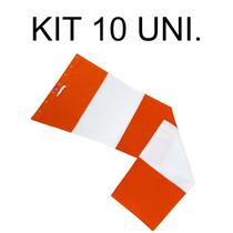 10 Birutas De Vento 45cm Laranja E Branco Aeroind!