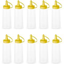 10 Bisnagas para Molhos Plástica 250ml Frasco Ketchup Mostarda Massa Crepe Cozinha 10 Bisnagas para Molhos Plástica 250ml Frasco Ketchup Mostarda Massa Crepe Cozinha