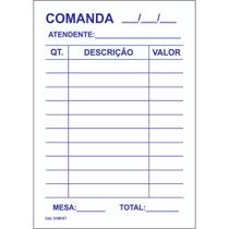 10 Bloco de Comanda Pedido Mesa Restaurante Bar Lanchonete 7x10 cm com 100 folhas