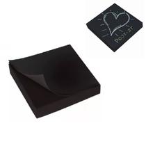 10 Blocos De Anotações 7,5cm Auto Adesivo 100 Folhas Pretas