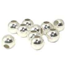 10 Bola Esfera 6mm Montagem Pulseira Colar Prata Legitima 925 10 Bola Esfera 6mm Montagem Pulseira Colar Prata Legitima 925
