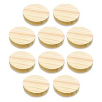 10 Bolachas Disco Madeira Pinus 7,5 Cm Diâmetro Artesanato - PEQUENO