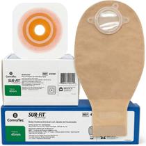 10 Bolsa de Colostomia Opaca 45mm e 5 Placas Planas Micropore Sur Fit Advantage Convatec 10 Bolsa de Colostomia Opaca 45mm e 5 Placas Planas Micropore Sur Fit Advantage Convatec