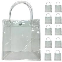 10 Bolsa Transparente Grande 40x30 Sacola PVC Plástica Botão Praia Impermeável Sacolinha Alça Transporte Aniversário Cor 10 Bolsa Transparente Grande 40x30 Sacola PVC Plástica Botão Praia Impermeável Sacolinha Alça Transporte Aniversário Cor