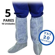 10 Bota Descartável TNT 20 GRAMAS Cano Alto 50 cm Aradesc 10 Bota Descartável TNT 20 GRAMAS Cano Alto 50 cm Aradesc