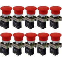 10 Botão de Emergência XB2-BS542 Vermelho Com Trava SIBRATEC