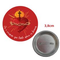 10 bottons alfinetes Sagrado Coração de Jesus - Ágape bottons