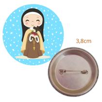 10 bottons broches Santa Teresinha do Menino Jesus infantis - Ágape bottons