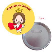 10 bottons católicos infantis Cristo Rei do Universo lembrancinhas catequese