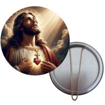 10 bottons clip Sagrado Coração de Jesus . Marca páginas. - Ágape bottons