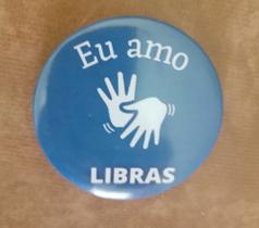 10 bottons símbolo de libras. Língua Brasileira de Sinais