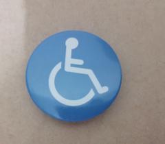 10 bottons símbolo do cadeirante broche acessibilidade