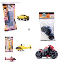 10 Brinquedos Orange, Helicoptero, Pick-up, Moto