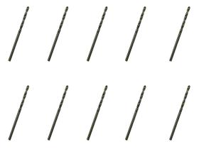 10 Brocas 1,9 x 46mm Aço Rápido HSS Pro - Rocast
