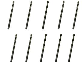 10 Brocas 4,9 x 86mm Aço Rápido HSS Pro - Rocast 10 Brocas 4,9 x 86mm Aço Rápido HSS Pro - Rocast