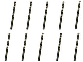 10 Brocas 7,6 x 117mm Aço Rápido HSS Pro - Rocast 10 Brocas 7,6 x 117mm Aço Rápido HSS Pro - Rocast