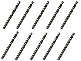 10 Brocas 8,9 x 125mm Aço Rápido HSS Pro - Rocast 10 Brocas 8,9 x 125mm Aço Rápido HSS Pro - Rocast
