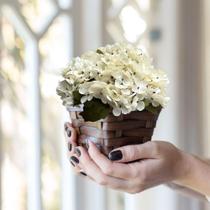 10 buquê flores artificiais tecido mini Hortência para decoração de cozinha arranjo floral (26 cm) - Decora Flores Artificiais