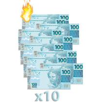 10 Burning Money - (Notas Flash) 100 Reais B+
