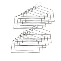 10 Cabides Para Calças Triplo Aço Cromado Reforçado Organizador 10 Cabides Para Calças Triplo Aço Cromado Reforçado Organizador