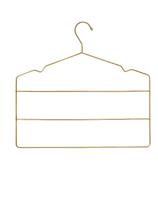 10 Cabides Para Calças Triplo Aço Dourado Gold Reforçado Kit 10 Cabides Para Calças Triplo Aço Dourado Gold Reforçado Kit