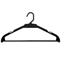 10 Cabides Preto Atacado Leve Adulto Polipropileno 42cm Para Calças Camisetas Loja Closet 10 Cabides Preto Atacado Leve Adulto Polipropileno 42cm Para Calças Camisetas Loja Closet