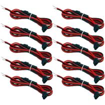 10 Cabo Rabicho Para Rádio Amador Comunicador Px Cabo De Alimentação Power Px Cobra Voyager Mega Star Aquario Ac-80