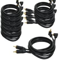 10 Cabo Rca 1 Metro Technoise Série 100 Pro Conector L Preto