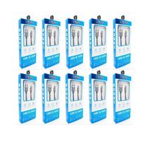 10 Cabos Metal Reforçado USB Kingo 1m 2.1A p/ Galaxy J5 Pro 10 Cabos Metal Reforçado USB Kingo 1m 2.1A p/ Galaxy J5 Pro