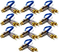 10 Cabos RCA Y Blindado 2 Machos 1 Femea Banhado Ouro Crossover Atacado Cabo Anti ruido 10 Cabos RCA Y Blindado 2 Machos 1 Femea Banhado Ouro Crossover Atacado Cabo Anti ruido