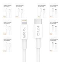 10 Cabos Usbc Turbo Original Kaidi Para Ios 11 12 13 14