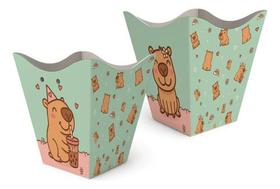 10 Cachepot De Papel Para Festa Doce Decoração Capivara