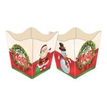 10 Cachepot De Papel Para Festa Doce Decoração Tema Natal
