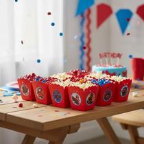 10 Cachepots Super Heróis 8x8cm Cartonado Lembrancinha Festa Infantil