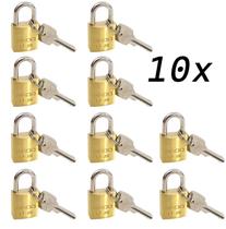 10 Cadeado Pado Lt 20mm 20 Chaves Não Enferruja Resistente