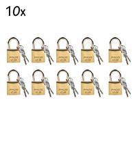 10 Cadeados Pado Lt 30mm 20 Chaves Não Enferruja Resistente