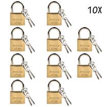10 Cadeados Pado Lt 40mm 20 Chaves Não Enferruja Resistente 10 Cadeados Pado Lt 40mm 20 Chaves Não Enferruja Resistente
