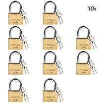 10 Cadeados Pado Lt 50mm 20 Chaves Não Enferruja Resistente