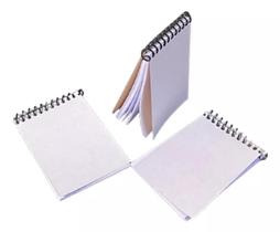 10 Caderninho Bloco Rascunho Anotação Capa Branca 50 Folhas