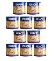 10 CAFÉ COM LEITE Solúvel IGUAÇU Lata 300g 10 CAFÉ COM LEITE Solúvel IGUAÇU Lata 300g