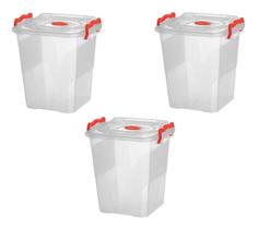 10 Caixa Box Org. Mantimentos Quadrado 7,5 L Com Trava 467 10 Caixa Box Org. Mantimentos Quadrado 7,5 L Com Trava 467