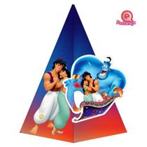 10 Caixa Cone Aladdin e Jasmine com Aplique 3D