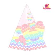 10 Caixa Cone Pop It Fidget Finger Toy com Aplique 3D 10 Caixa Cone Pop It Fidget Finger Toy com Aplique 3D