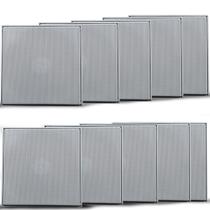 10 Caixa Leson Quadrada Branca Embutir Gesso Som Ambiente 70w